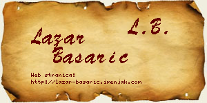 Lazar Basarić vizit kartica